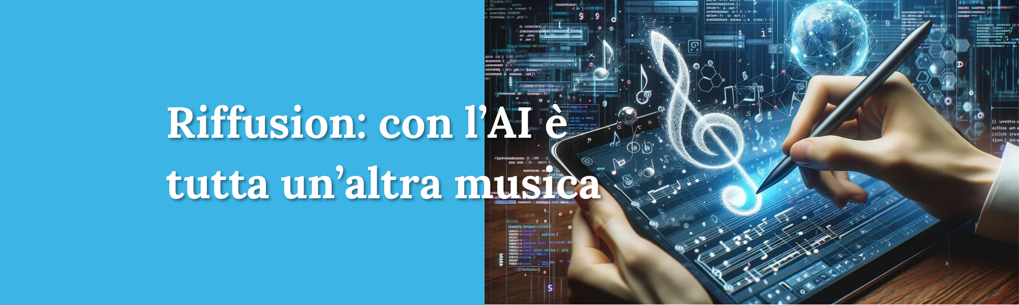 Featured image for “Riffusion: con l’AI è tutta un’altra musica”